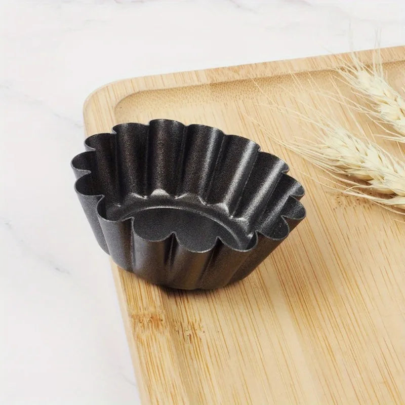 6-Piece Chrysanthemum Egg Tart Mould – Non-Stick Baking Set Egg Tart Baking Mould Babs