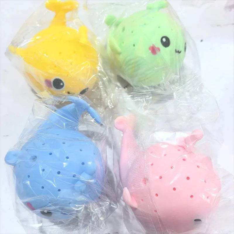 Cute Whale Squeeze Bath Toy – Baby Water Squirt Figure Baby Bath Toy Babs
