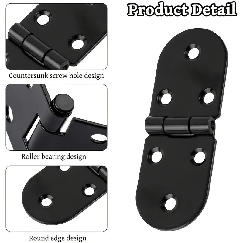 4pcs Zinc Alloy Folding Cabinet & Table Hinges – 180° Flip Folding Cabinet Hinges Babs