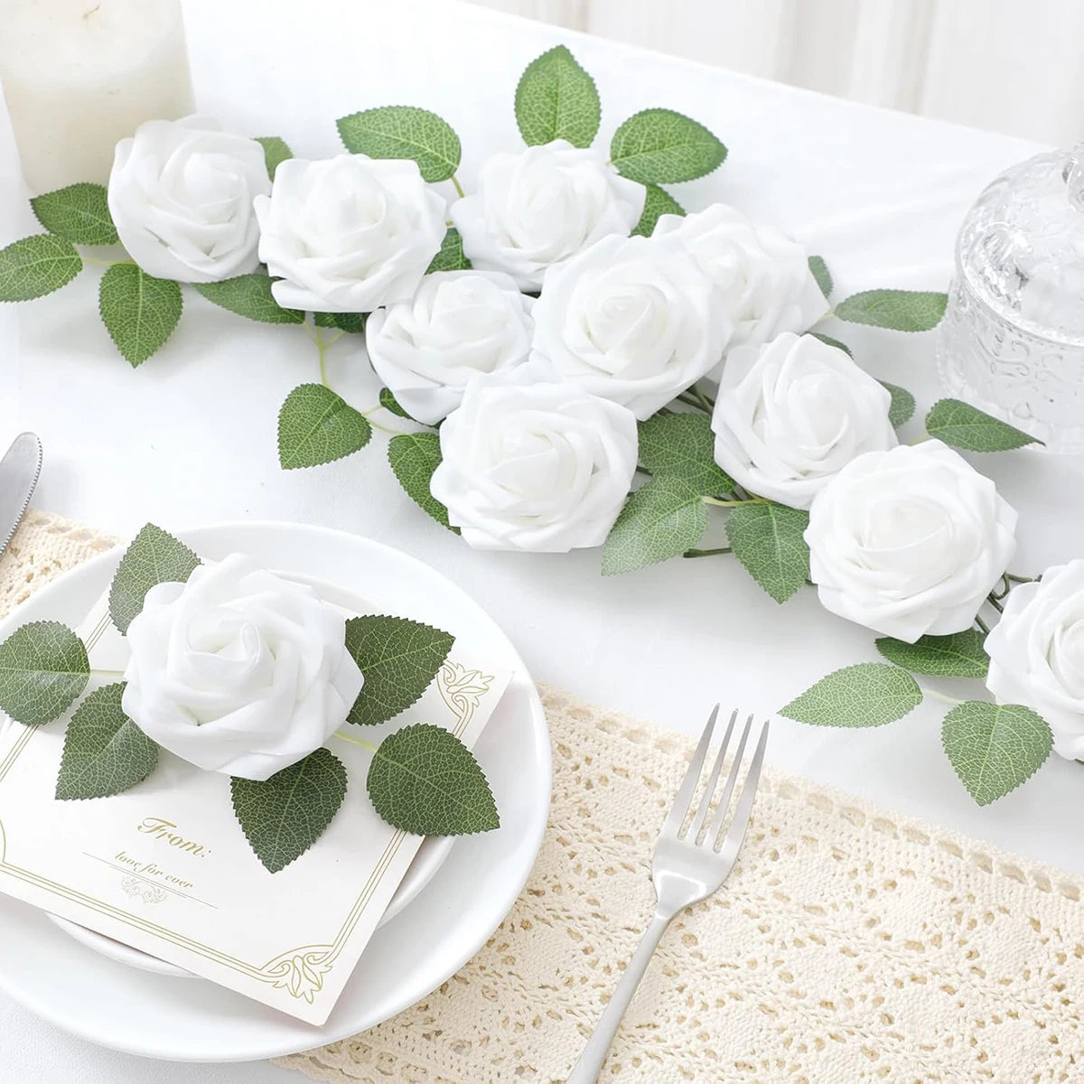 30PCS Artificial PE Foam Roses – Wedding & Home Décor Flowers Artificial Flowers Babs