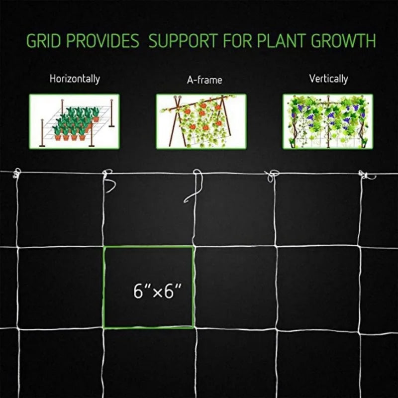 Garden Plant Trellis Netting – Square Mesh for Climbing Plants Garden Trellis Netting Babs