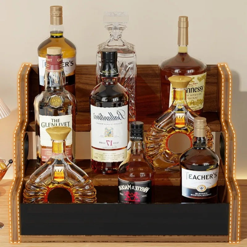 Wooden Wine Rack Vertical Display Holder – Luxury Bar Decor Wine Rack Babs