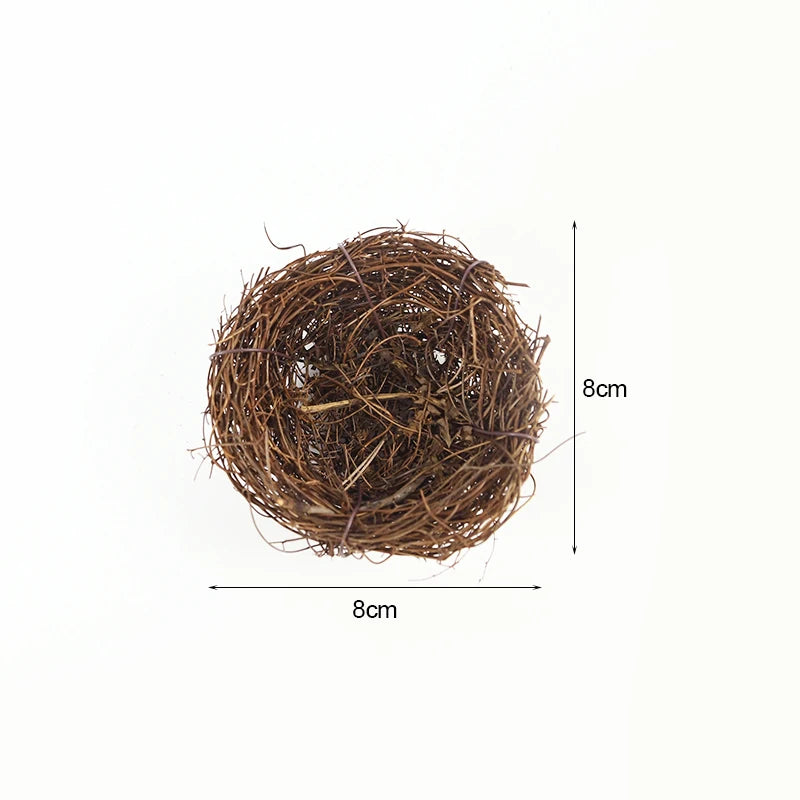 Natural Rattan Bird Nest Easter Decoration 8–20cm DIY Craft Easter Nest Decoration Babs 8cm