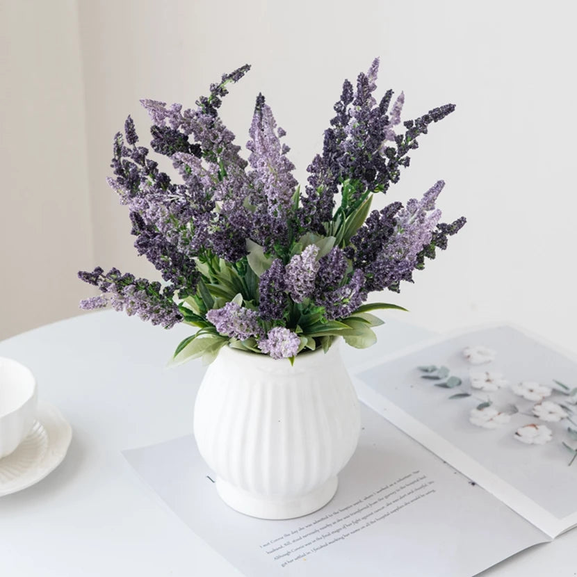 Artificial Lavender Foam Flowers – UV-Proof Wedding & Home Decor Artificial Flower Stems Babs