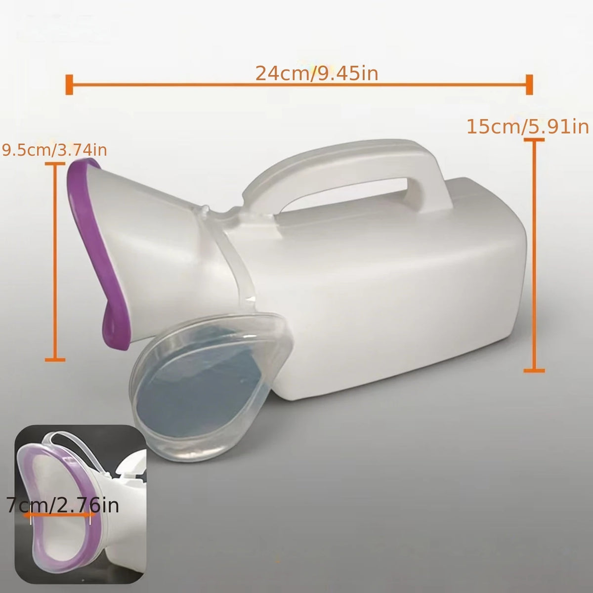 Portable Unisex Urinal with Brush – Car & Outdoor Camping Portable Travel Urinal Babs