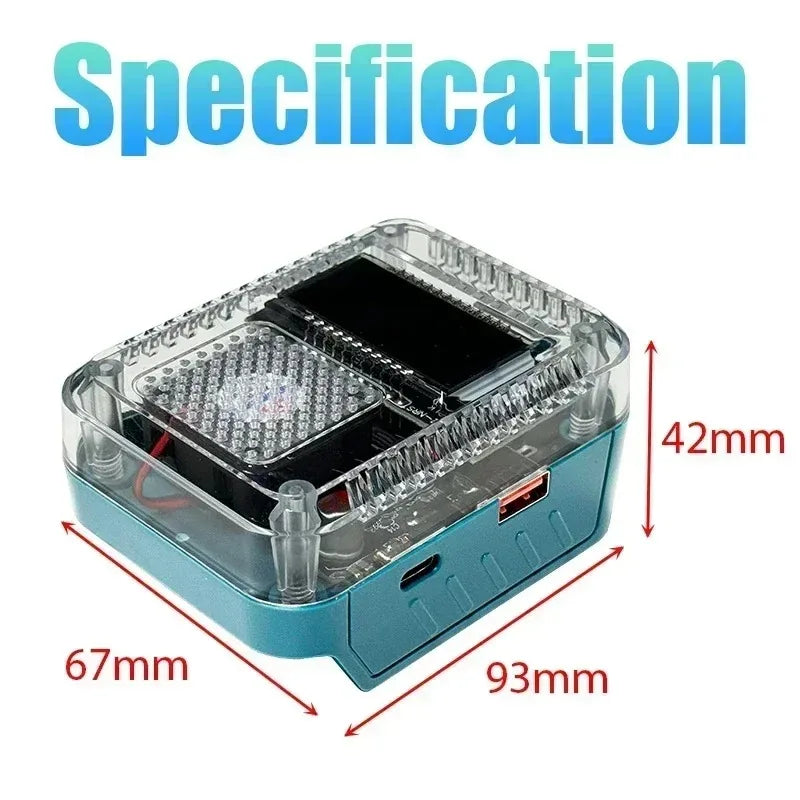 Makita 18V Battery USB-C Adapter 140W PD3.1 – Digital Display Battery Adapter Converter Babs