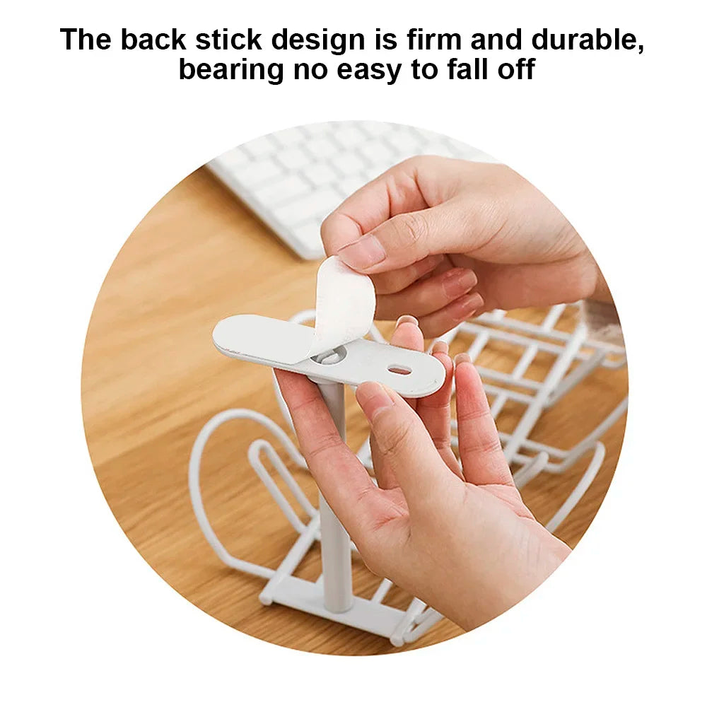 Under-Desk Cable Management Tray & Power Strip Storage Rack Cable Management Rack Babs