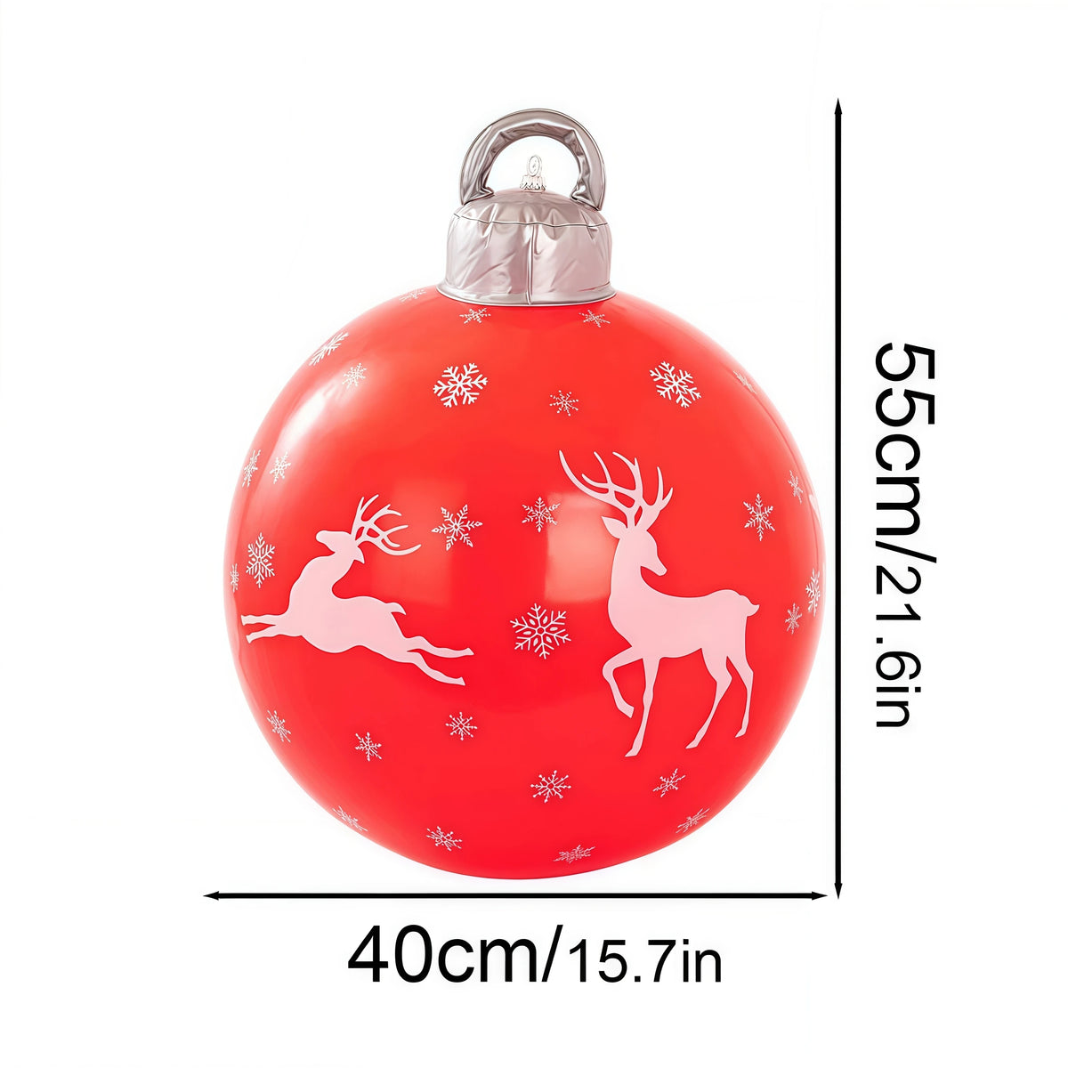 40cm Giant Inflatable Christmas Ball PVC Outdoor Xmas Ornament Inflatable Christmas Ornament Babs 1pcs about 40cm