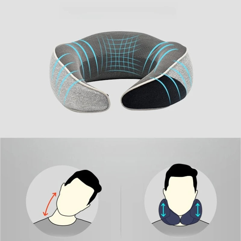 Memory Foam U-Shaped Neck Pillow – Travel & Lunch Break Rest Travel Neck Pillow Babs
