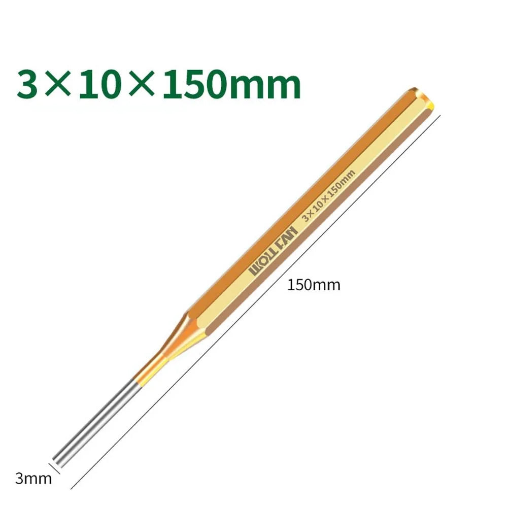 Brass Roll Pin Punch Set 2–10mm | Heavy-Duty Chisel Tool Brass Punch Set Babs 3mm
