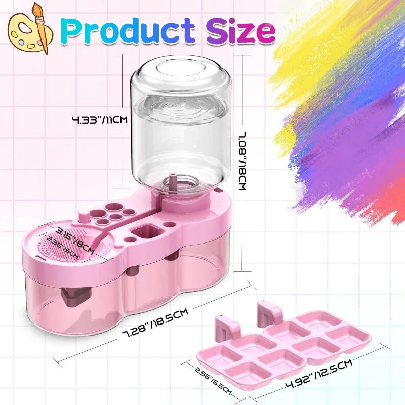 Auto Water Change Brush Rinser & Palette Cleaner Art Tool Brush Rinser Tool Babs