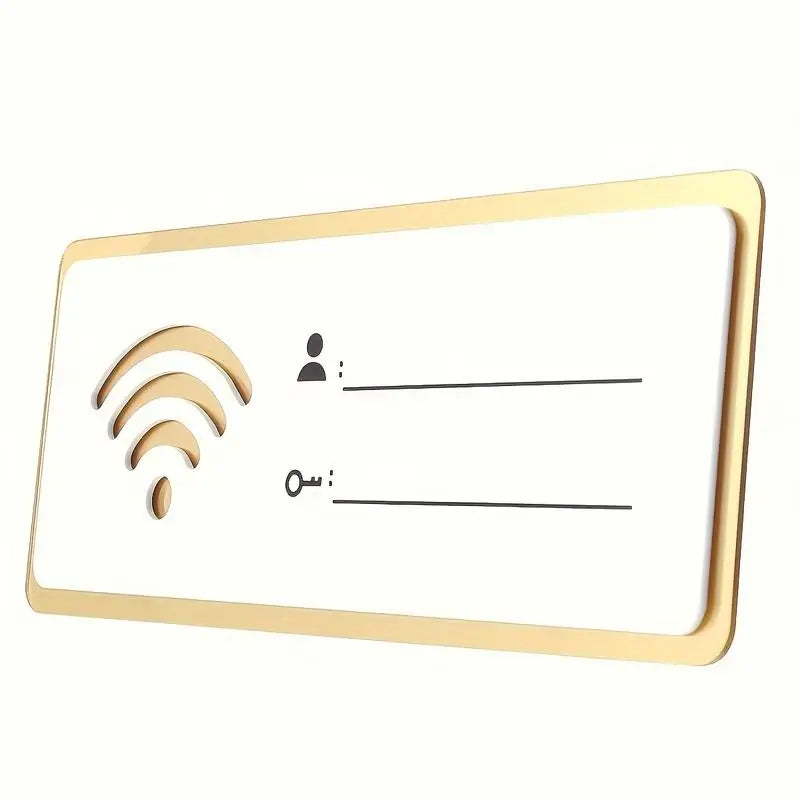 Acrylic WiFi Sign Wall Decor – Home Office & Living Room Acrylic Wall Sign Babs