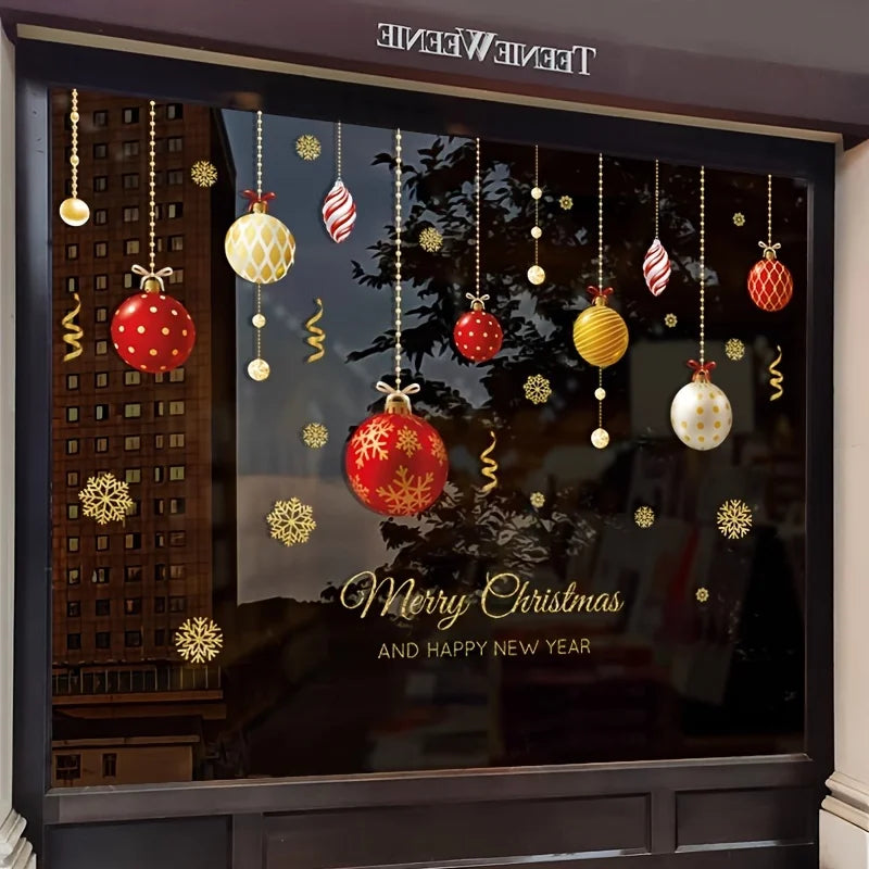 Christmas Window Stickers – Holiday Window Film Decal 3mil Window Decal Sticker Babs