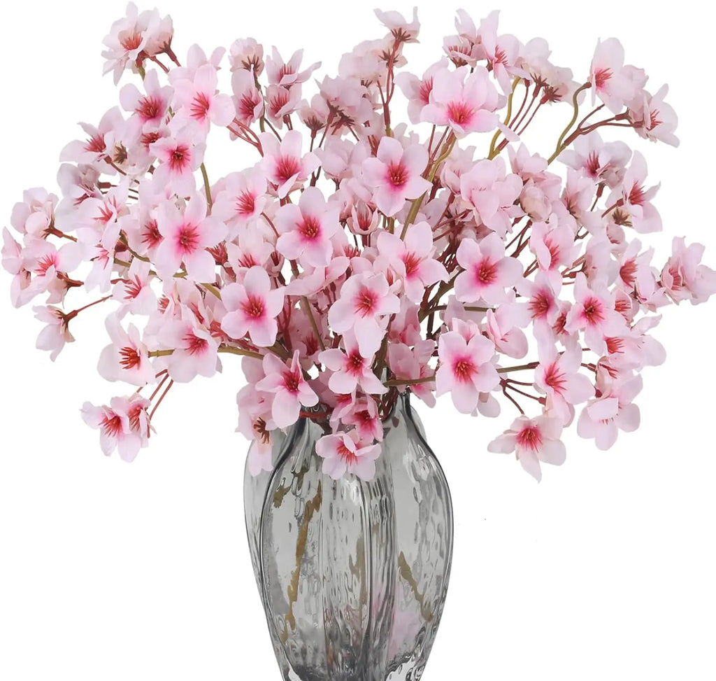 Silk Peach Blossom Artificial Bouquet – Wedding & Home Décor Artificial Flower Bouquet Babs color 1 3 pcs