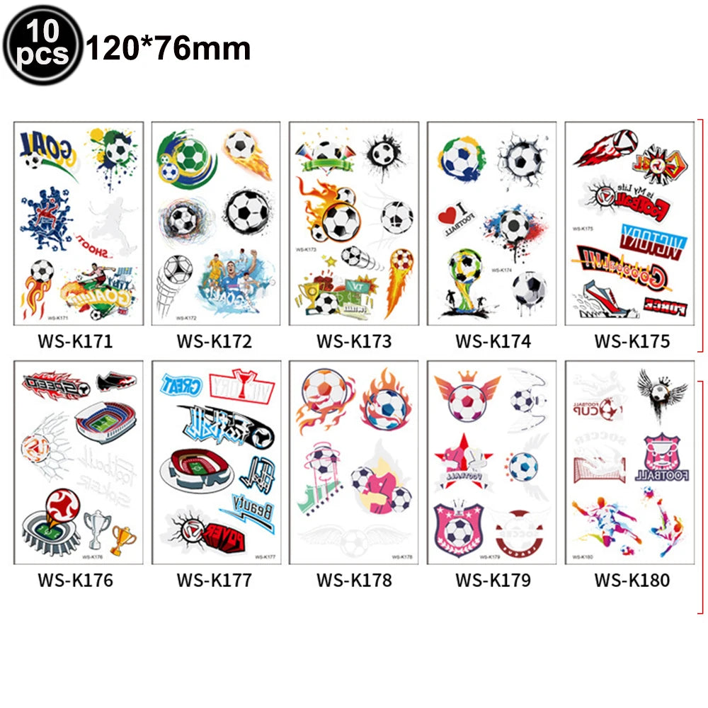 Soccer Theme 7th Birthday Party Decorations Set – Balloons & More Party Decoration Set Babs 10pcs Tattoos As pictures show