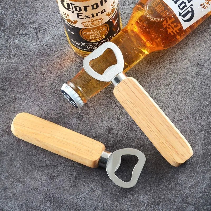 Wooden & Stainless Steel Beer Bottle Opener – Bartender Tool Bottle Opener Babs