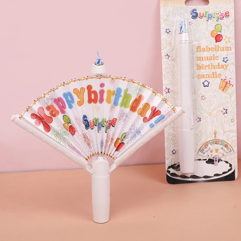 Surprise Fan Birthday Candles – Kids Cake Topper, 1/2/3pcs Birthday Cake Candles Babs