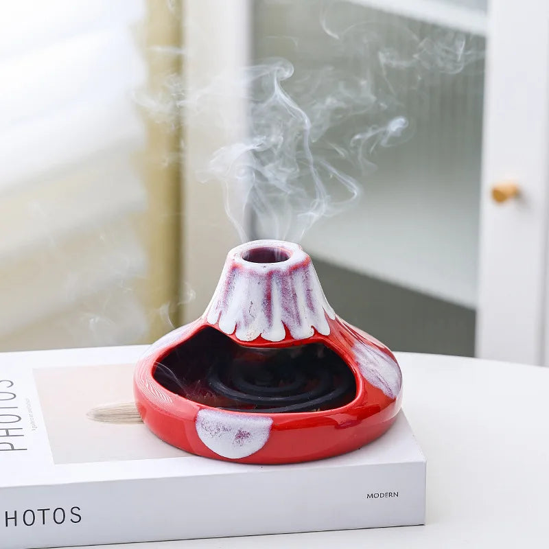 Ceramic Volcano Mosquito Coil Holder & Ash Tray – Fire-Safe Mosquito Coil Holder Babs