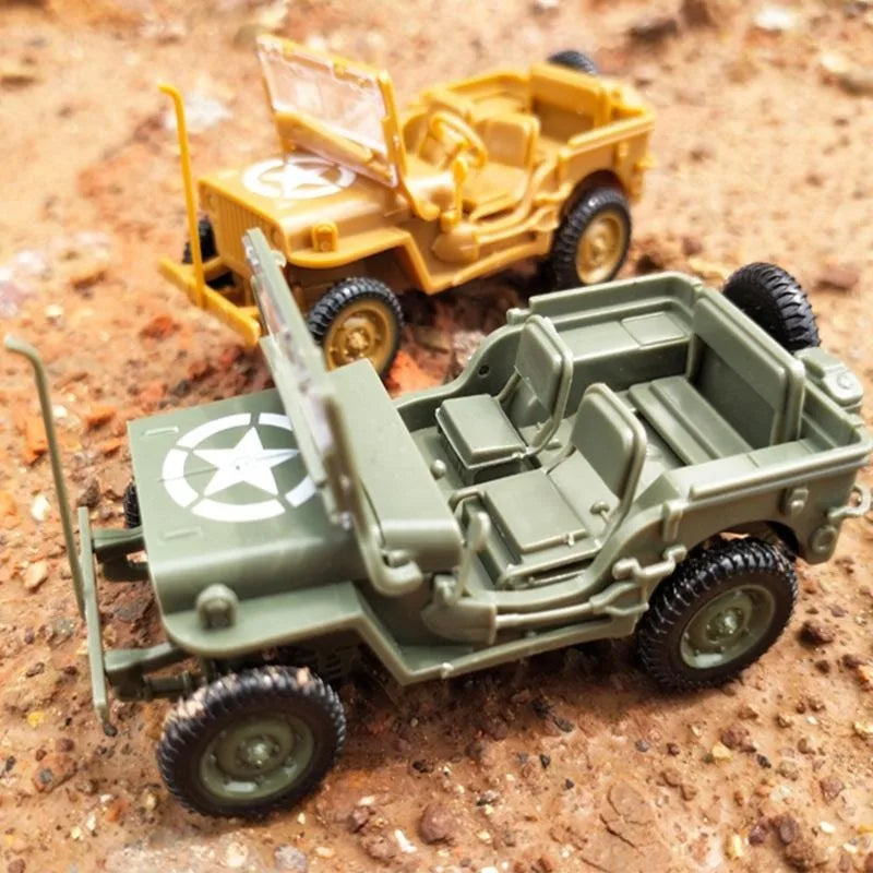 4D Assembly 1/48 Willys Jeep Military Model Kit – Ages 12+ Military Model Kit Babs