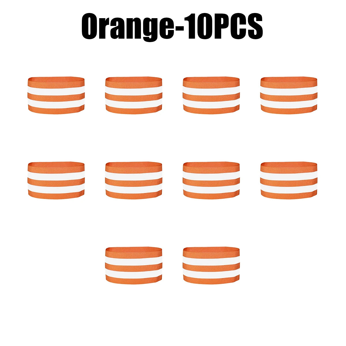 Reflective Leg Bands for Cyclists & Runners | Safety Straps Reflective Safety Bands Babs Orange 10PCS