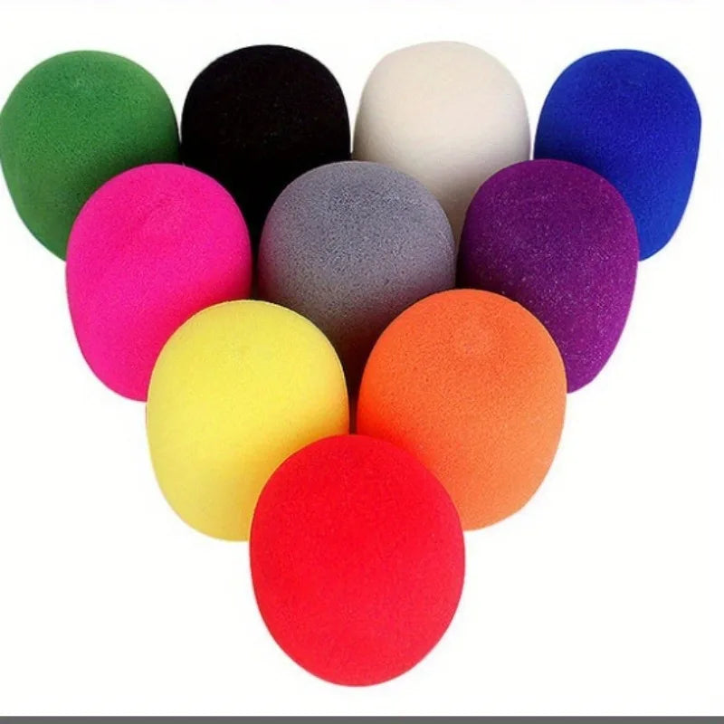 10-Pack Colorful Microphone Foam Windscreen Ball Type Covers Microphone Windscreen Babs
