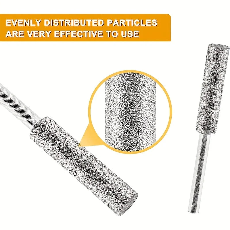 8-Pc Diamond Cylindrical Burr Bits – Rotary Grinding & Polishing Rotary Tool Bits Babs