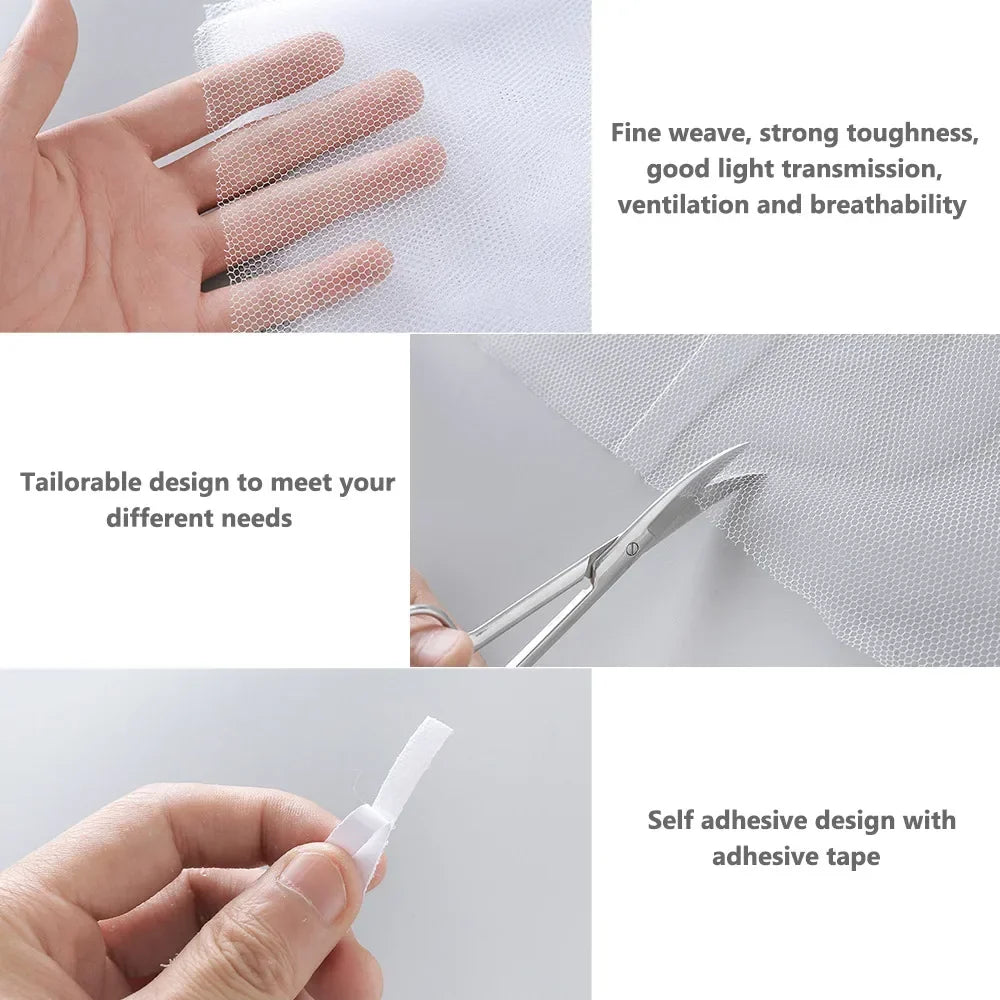 Self-Adhesive Window Mosquito Net – DIY Cut-to-Size Screen Window Insect Screen Babs