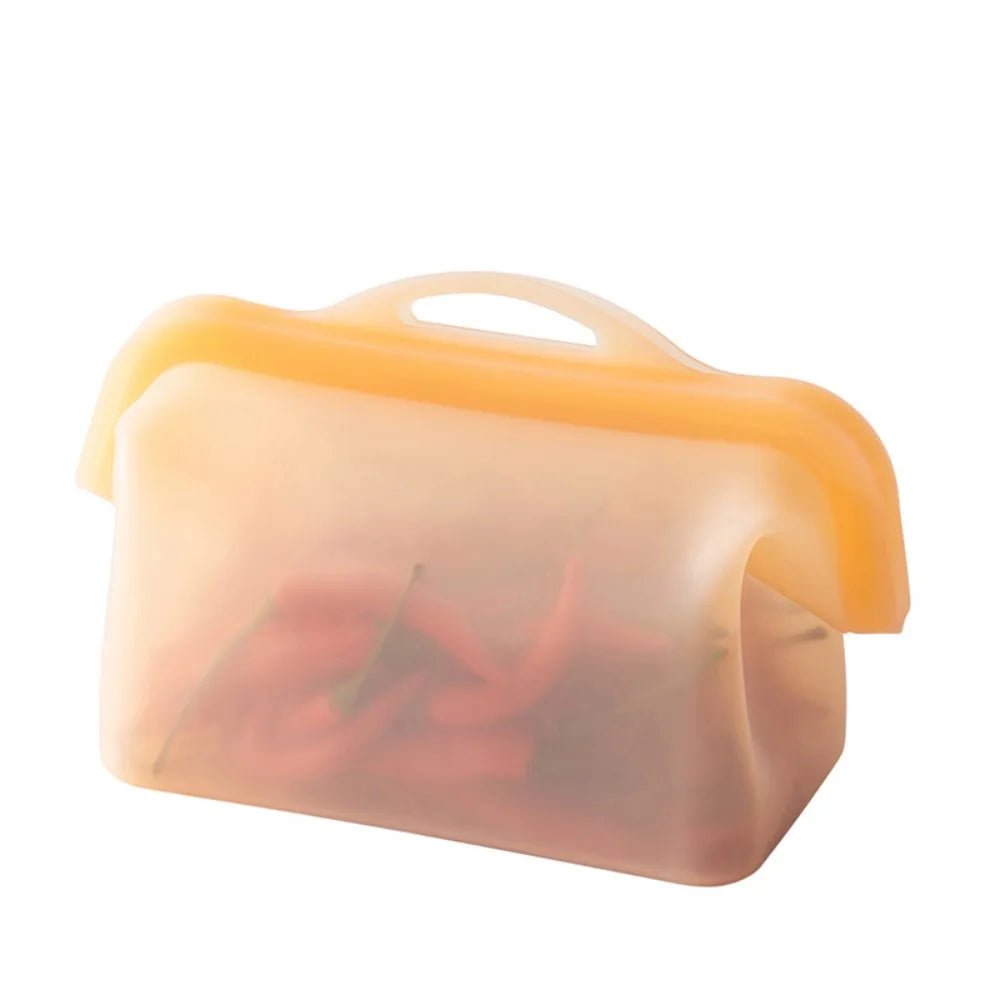 Leak-Proof Silicone Food Storage Bags – Reusable & BPA-Free Silicone Food Storage Bag Babs Orange
