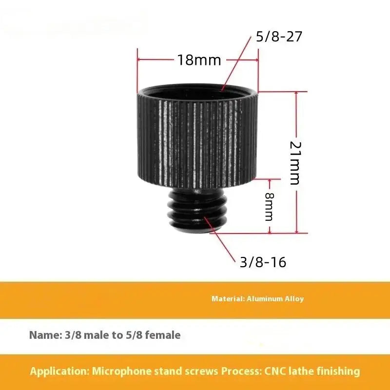 5/8 to 1/4 3/8" Mic Stand Thread Screw Adapter – Aluminum Thread Screw Adapter Babs 02