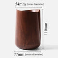 Vintage Wooden Pen Holder – Minimalist Solid Wood Desk Organizer Wooden Pen Holder Babs Brown-S