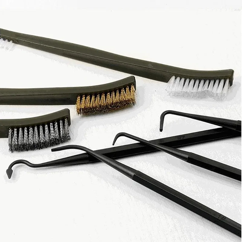 Spray Gun Pipeline Cleaning Brush & Pick Set – 7 Piece Kit Cleaning Brush Kit Babs