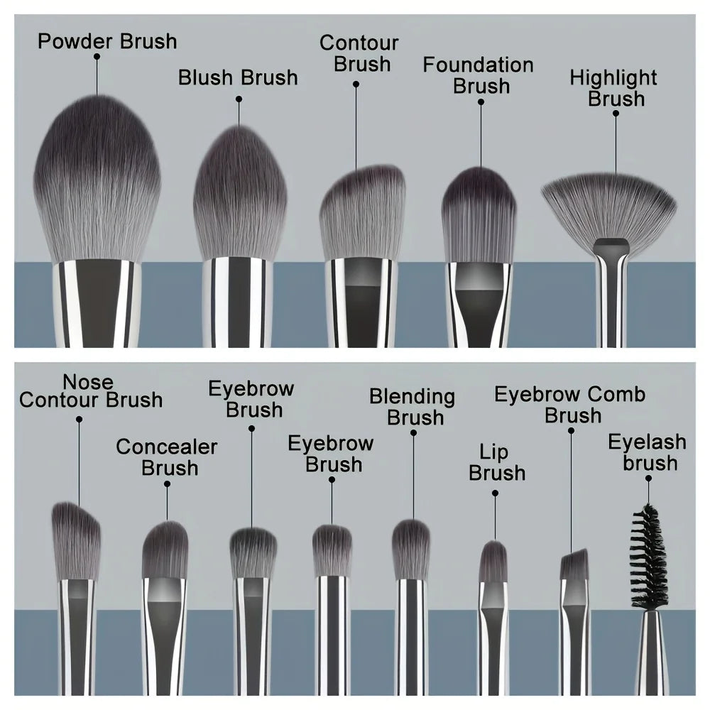 14-Piece Makeup Brush Set – Soft Nylon for Precise Face Application Makeup Brush Set Babs