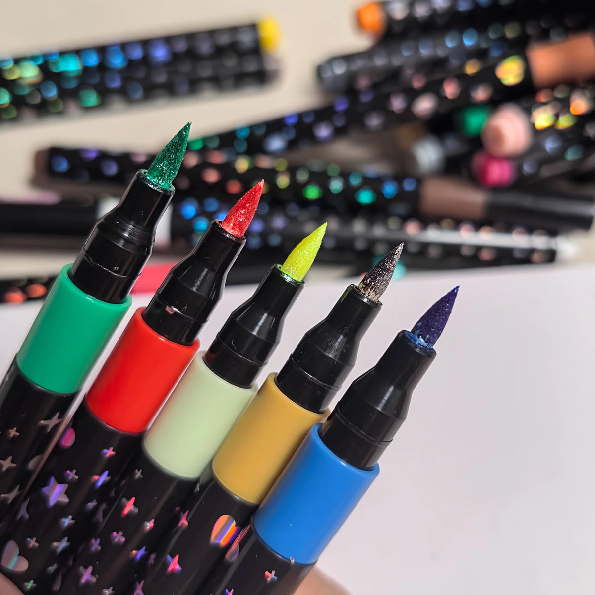 Glitter Markers Set 12–60 Colors – Acrylic Glitter Pens for Art Glitter Marker Set Babs