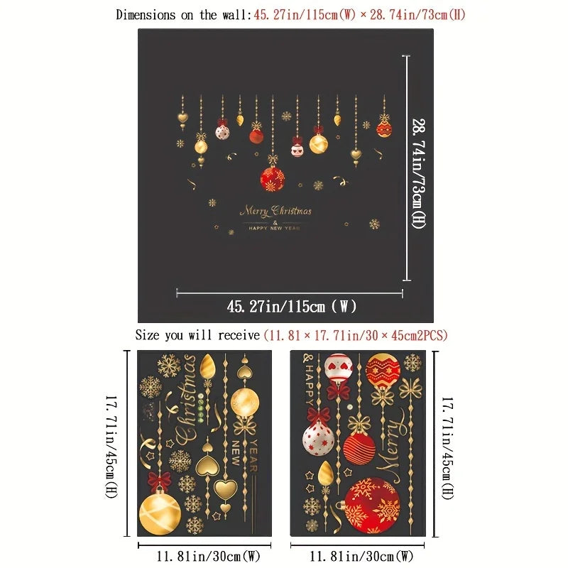 Christmas Window Stickers – Holiday Window Film Decal 3mil Window Decal Sticker Babs