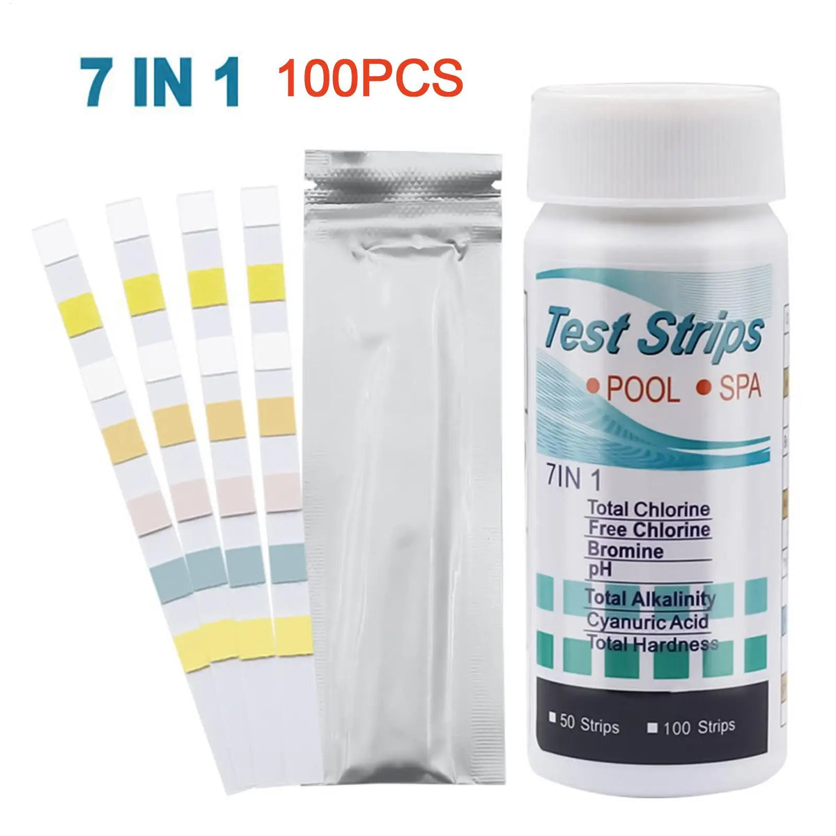 100pcs pH Test Strips – Pool, Spa & Aquarium Water Tester Water Test Strips Babs