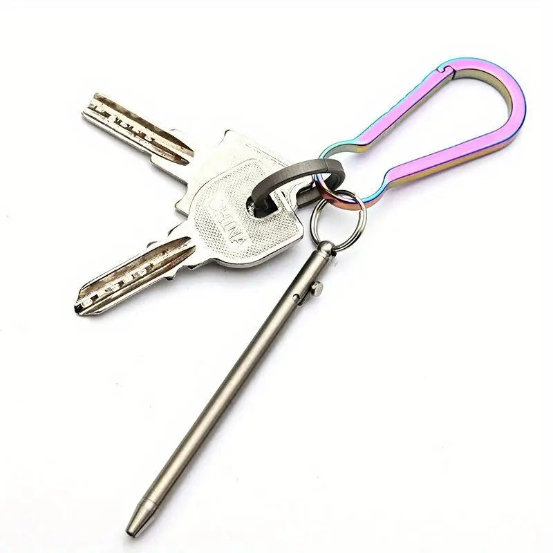 Pure Titanium Mini Keychain Ballpoint Pen – Compact Bolt Pen Keychain Ballpoint Pen Babs