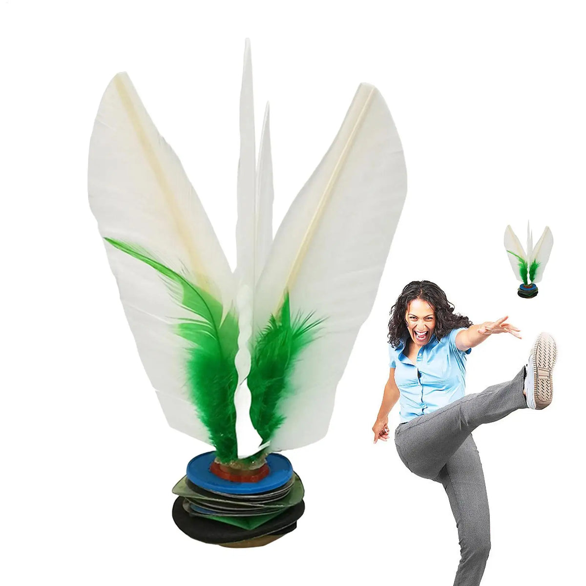 Chinese Jianzi Feather Shuttlecock Outdoor Kick Game Toy Feather Shuttlecock Babs
