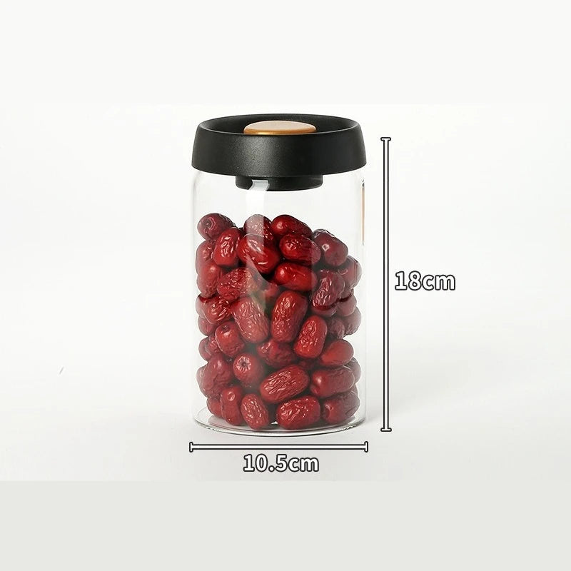 Vacuum Seal Glass Storage Jars – Coffee, Cereal & Pantry Glass Storage Jars Babs 1200ml