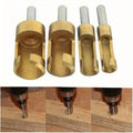 4-Piece Titanium Wood Plug Cutter Drill Bit Set | 6–16mm Wood Plug Cutter Set Babs golden