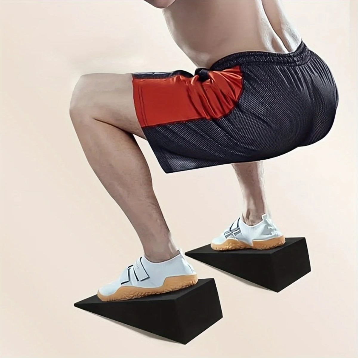 2-Pack Squat Wedge Blocks | Non-Slip Foam Heel Slant Board Squat Wedge Blocks Babs