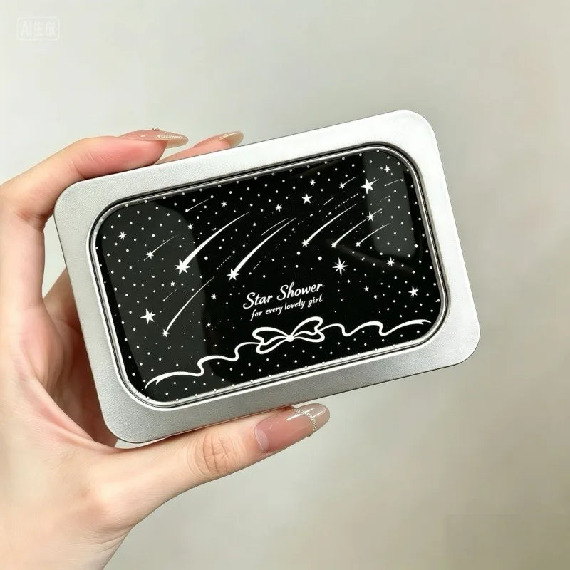 Square Matte Tin Box with Window | Photocard Organizer Tin Storage Box Babs