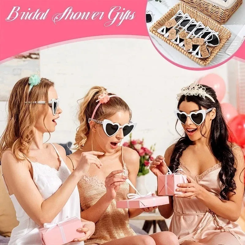 Heart Shaped Sunglasses – Bachelorette Bridal Party Gift Novelty Party Sunglasses Babs