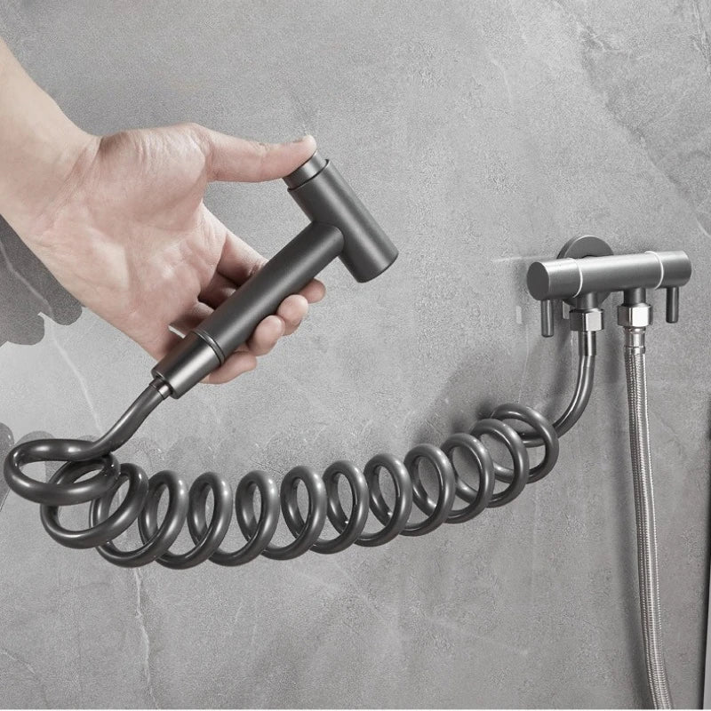 Retractable Coiled Spring Shower & Bidet Sprayer Hose 2M-5M Shower Plumbing Hose Babs