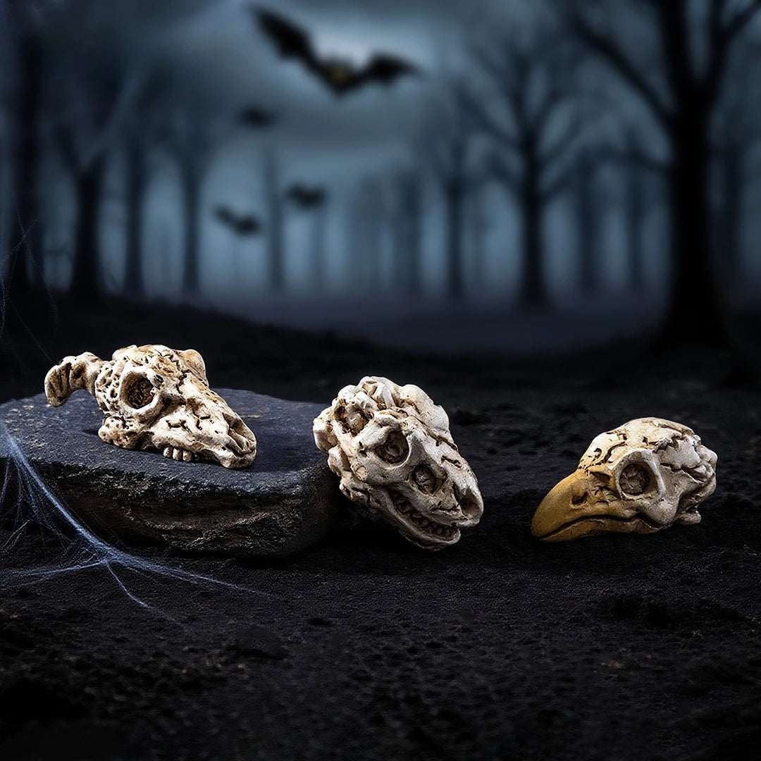 Gothic Raven Skull Resin Ornaments | Scrapbooking Décor 5/10pc Craft Embellishments Babs