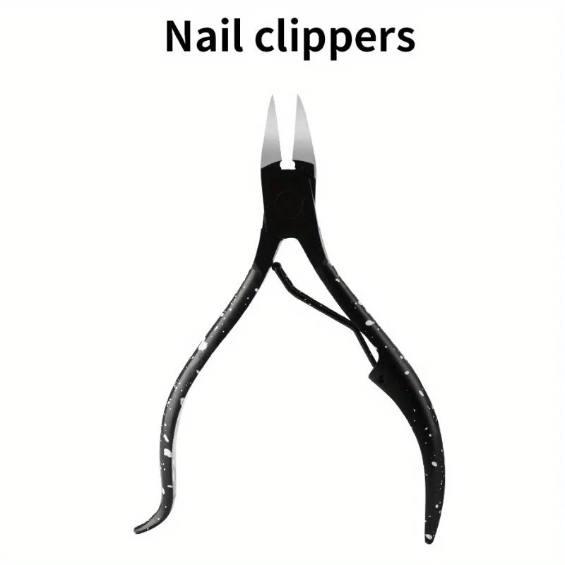 Black Cuticle Nipper & Nail Clipper – Stainless Steel Manicure Tool Cuticle Nipper Tool Babs