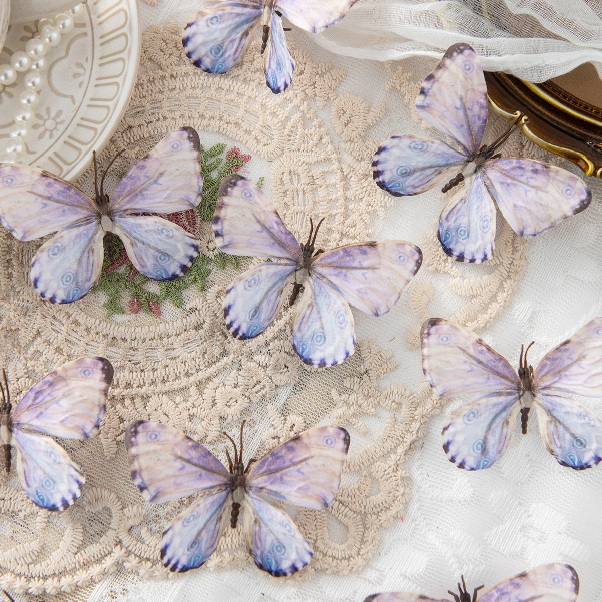 20/40PCS Fluorescent Artificial Butterflies – Wedding & DIY Décor Artificial Butterfly Decor Babs color 6 20 pcs