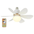E27 30W LED Ceiling Fan Light with Remote & Dimmer – White Ceiling Fan Light Babs WHITE 52cm
