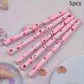5PCS Double-Ended Nail Art Brush Set – Gel & Line Design Pens Nail Art Brush Set Babs Pink