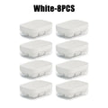 6-Grid Silicone Ice Cube Mold with Cover – Food Grade Tray Silicone Ice Tray Babs White-8PC