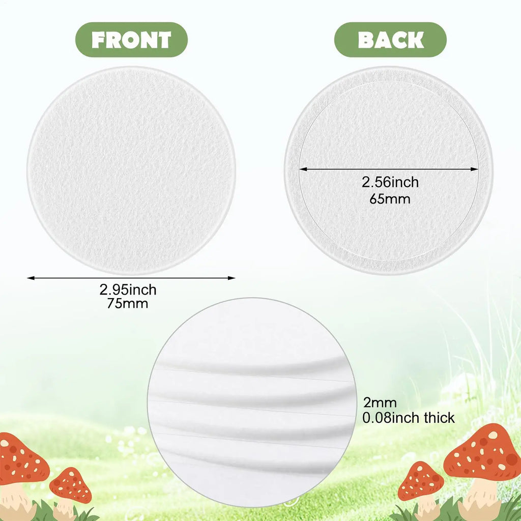 Monotub Adhesive Filter Discs 2MM – 24pc Mushroom Grow Pads Mushroom Grow Filter Babs